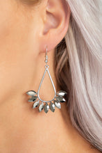 Load image into Gallery viewer, Be On Guard Silver Hematite Rhinestone Earrings Paparazzi Accessories
