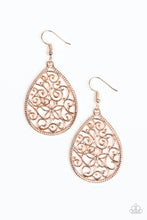 Load image into Gallery viewer, I&#39;m Doing Vine Rose Gold Earring Paparazzi Accessories