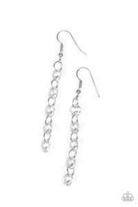 fishhook,silver,White,Trickle Down Effect White Earring