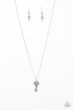Load image into Gallery viewer, Lock Up Your Valuables White Necklace Paparazzi Accessories