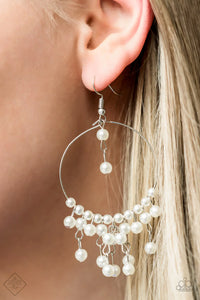 fishhook,pearls,white,Now On Broadway White Pearl Earrings