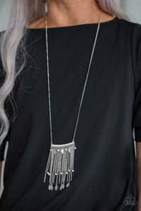 crackle stone,Feather,long necklace,white,On The Fly White Necklace