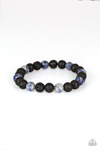 blue,lava,stretchy,urban,Top Ten Zen Blue Lava Bead Stretchy Bracelet