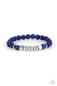 blue,lava,silver,stretchy,SENSEI and Sensibility Blue Bracelet