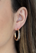 Load image into Gallery viewer, Welcome To Glam Town Gold Hoop Earring Paparazzi Accessories