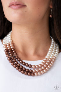 brown,Pearls,silver,Times Square Starlet Brown Pearl Necklace