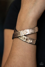 Load image into Gallery viewer, Under the Sequins Rose Gold Wrap Bracelet Paparazzi Accessories
