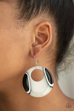 Load image into Gallery viewer, Haute Topic Black &amp; White Acrylic Earring Paparazzi Accessories