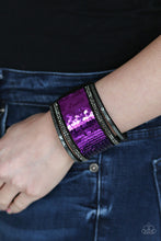 Load image into Gallery viewer, Heads or MERMAID Tails Purple Sequin Wrap Paparazzi Accessories