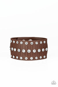 Brown,Leather,Snap,Wrap,Now Taking the Stage Brown Leather Wrap Bracelet