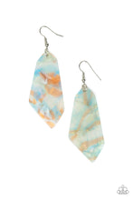Load image into Gallery viewer, Walking on Watercolors Blue Acrylic Earring Paparazzi Accessories