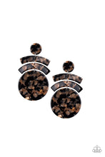 Load image into Gallery viewer, In the HAUTE Seat Black Acrylic Earrings Paparazzi Accessories
