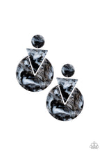 Load image into Gallery viewer, Head Under WATERCOLORS Black Acrylic Earrings Paparazzi Accessories