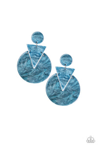 blue,multi,post,Head Under Watercolors Blue Acrylic Earring
