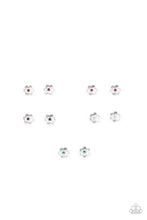 Load image into Gallery viewer, Rhinestone Flower Starlet Shimmer Earrings Paparazzi Accessories