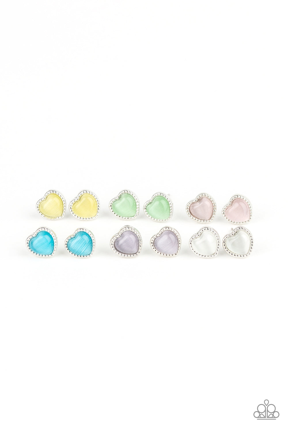 Moonstone Heart Starlet Shimmer Earrings Paparazzi Accessories