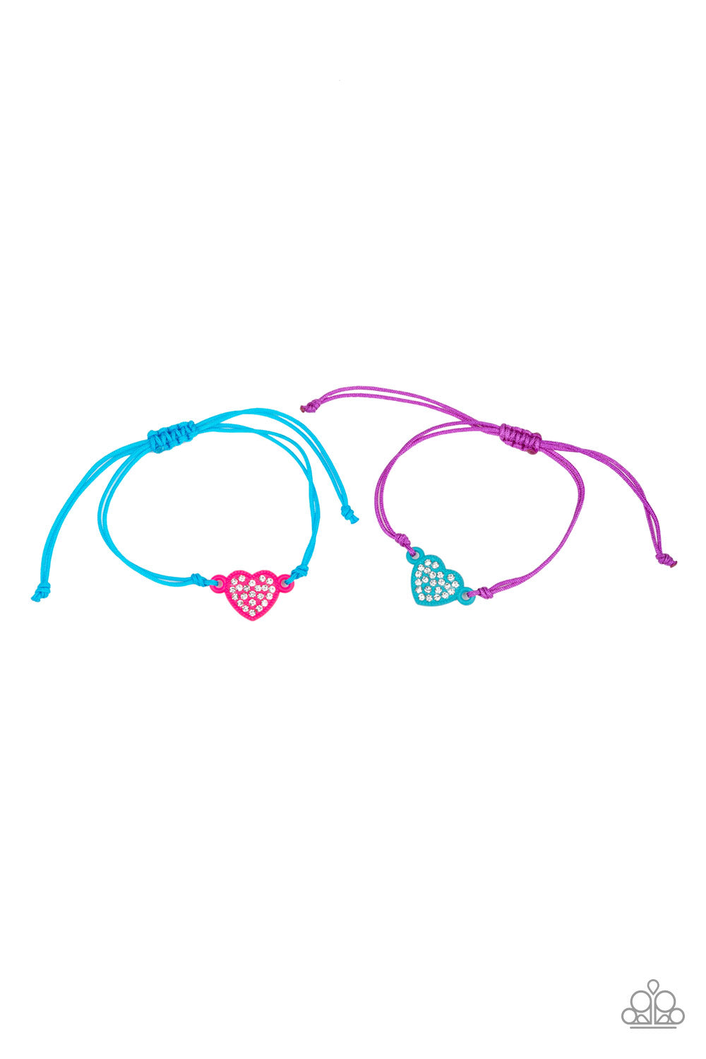 Heart w/ Rhinestone Starlet Shimmer Bracelet Paparazzi Accessories
