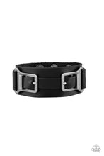 Load image into Gallery viewer, Scout It Out - Black Leather Bracelet Paparazzi Accessories