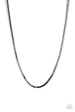 Load image into Gallery viewer, Boxed In Black Gunmetal Necklace Paparazzi Accessories