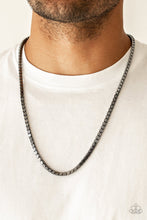 Load image into Gallery viewer, Boxed In Black Gunmetal Necklace Paparazzi Accessories