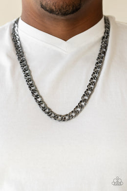 Undefeated Black Gunmetal Necklace Paparazzi Accessories