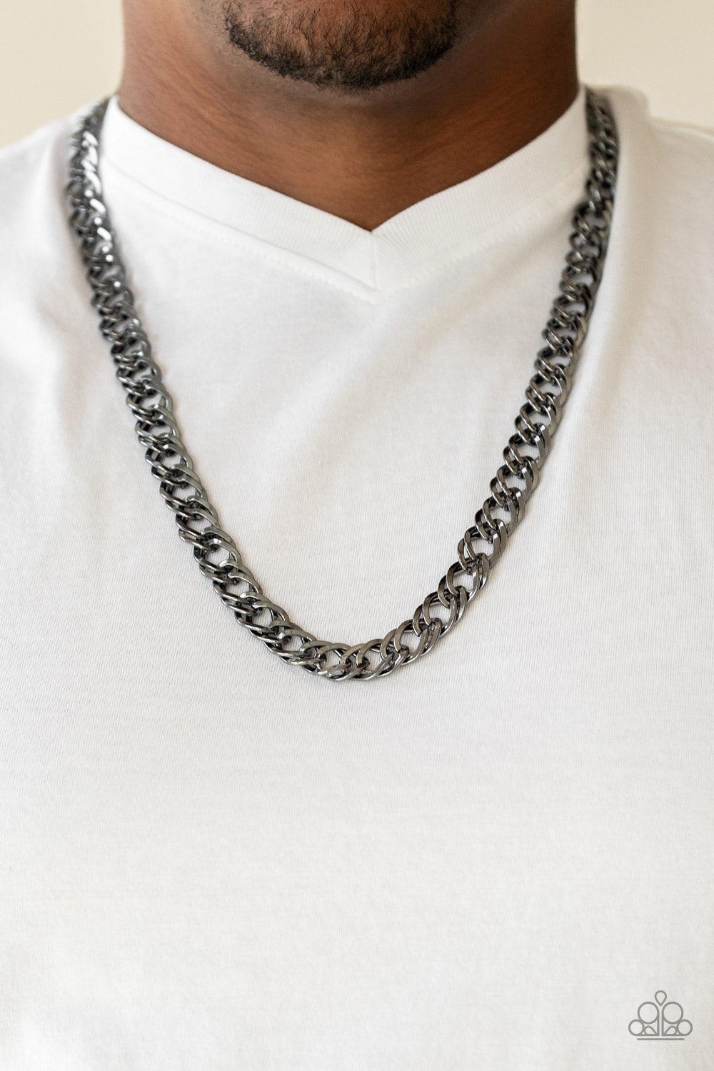 Undefeated Black Gunmetal Necklace Paparazzi Accessories