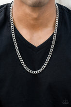 Load image into Gallery viewer, The Game Chain-ger Silver Necklace Paparazzi Accessories