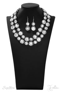 2019 Zi,autopostr_pinterest_58290,rhinestones,short necklace,white,The Natasha Zi Collection Necklace