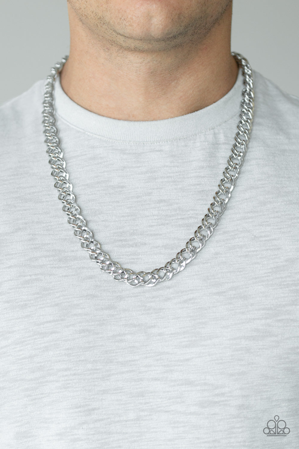 Undefeated Silver Necklace Paparazzi Accessories