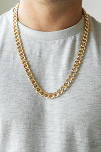 gold,Alpha Gold Chain Necklace