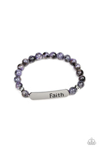 Faith,inspirational,Purple,stretchy,Faith In All Things Purple Bracelet