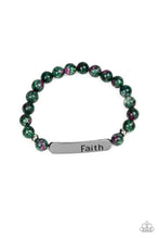 Load image into Gallery viewer, Faith In All Things Green Bracelet Paparazzi Accessories