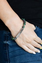 Load image into Gallery viewer, Faith In All Things Green Bracelet Paparazzi Accessories