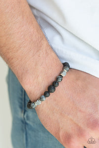 black,lava,silver,stretchy,Strength Urban Bracelet