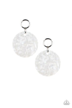 Load image into Gallery viewer, Beach Bliss White Acrylic Earring Paparazzi Accessories