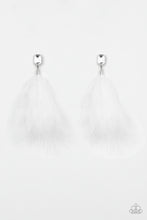 Load image into Gallery viewer, The SHOWGIRL Must Go On White Feather Earring Paparazzi Accessories