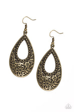 Load image into Gallery viewer, Spring Flinging Brass Earrings Paparazzi Accessories