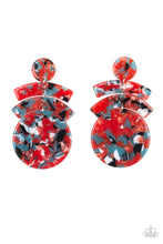 Load image into Gallery viewer, In The Haute Seat Orange Acrylic Earring Paparazzi Accessories