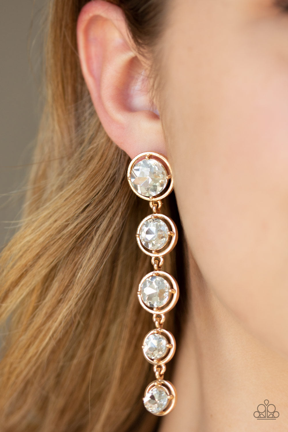 Drippin In Starlight Gold Earring Paparazzi Accessories