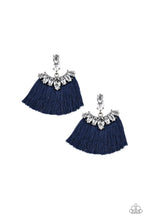 Load image into Gallery viewer, Formal Flair Blue Fringe Earring Paparazzi Accessories