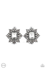 Load image into Gallery viewer, Interstellar Sparkle Black Gunmetal Clip-On Earrings Paparazzi Accessories