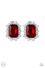 Load image into Gallery viewer, Prime Time Shimmer Red Clip-On Earring Paparazzi Accessories