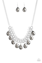 Load image into Gallery viewer, All Toget-HEIR Now Silver Hematite Rhinestone Necklace Paparazzi Accessories