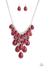 Load image into Gallery viewer, Shop Til You Teardrop Red Necklace Paparazzi Accessories