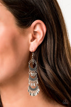 Load image into Gallery viewer, Take Your Chime Silver Earring Paparazzi Accessories