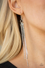 Load image into Gallery viewer, Center Stage Status White Rhinestone Earring Paparazzi Accessories