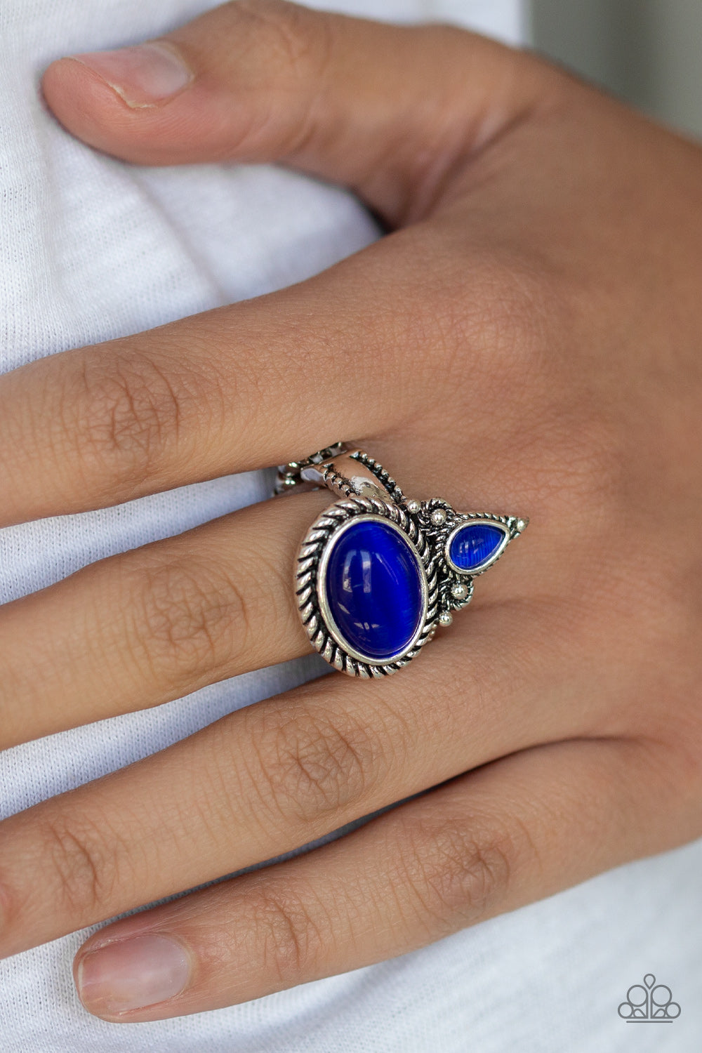 Malibu Mist Blue Moonstone Ring Paparazzi Accessories