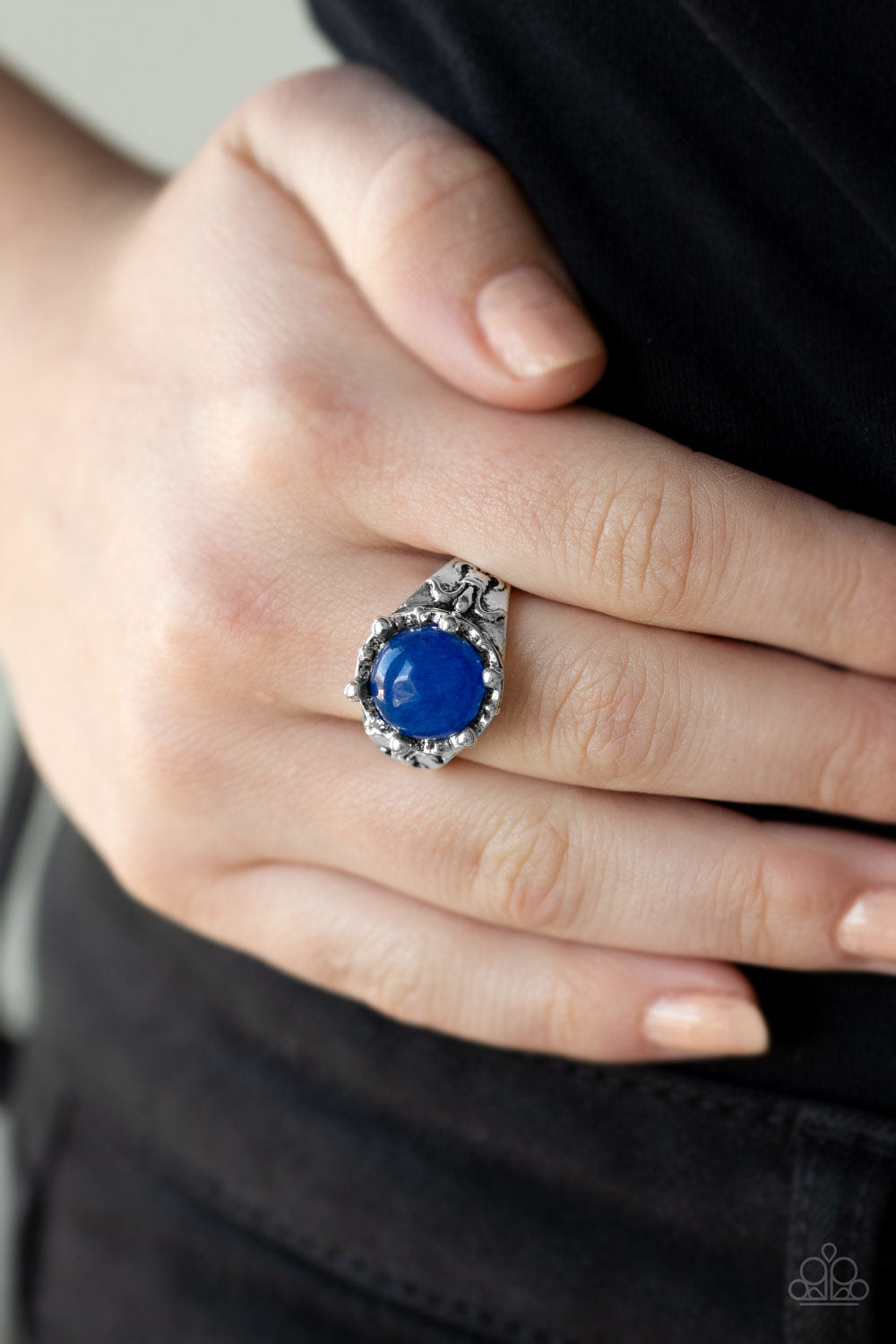 Mojave Treasure Blue Ring Paparazzi Accessories