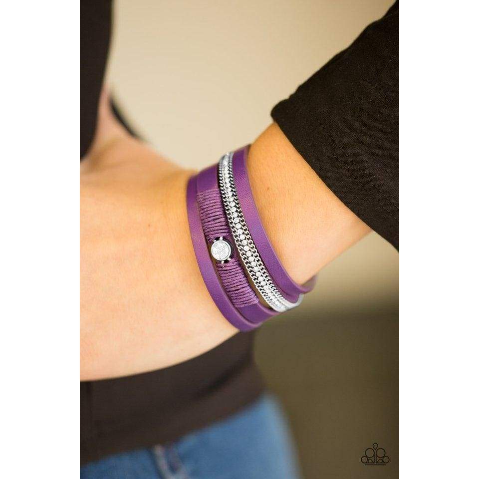 Catwalk Craze Purple Leather Bracelet Paparazzi Accessories