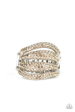 Load image into Gallery viewer, Roll Out The Diamonds Brown Ring Paparazzi Accessories
